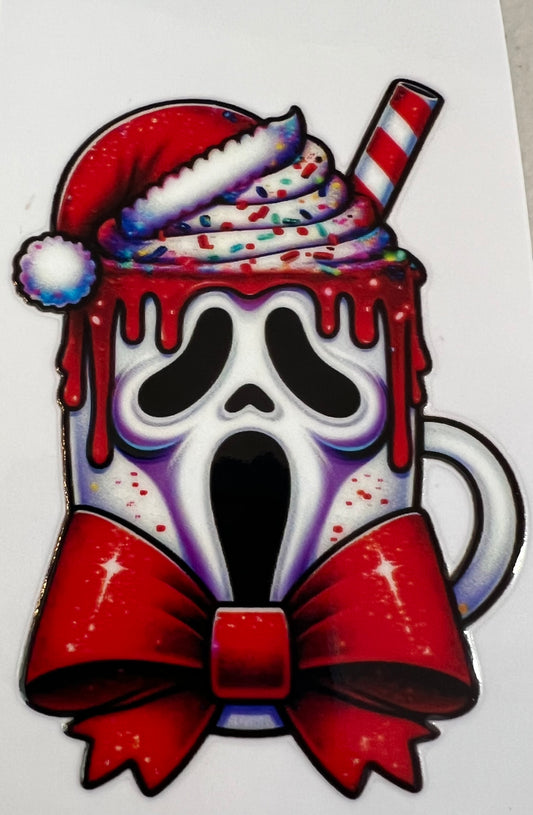 Christmas Scream Glass Can Cup