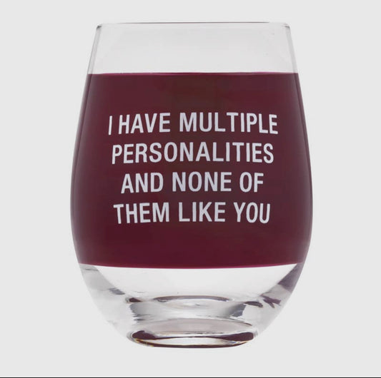 Sarcastic Stemless Wine Glass