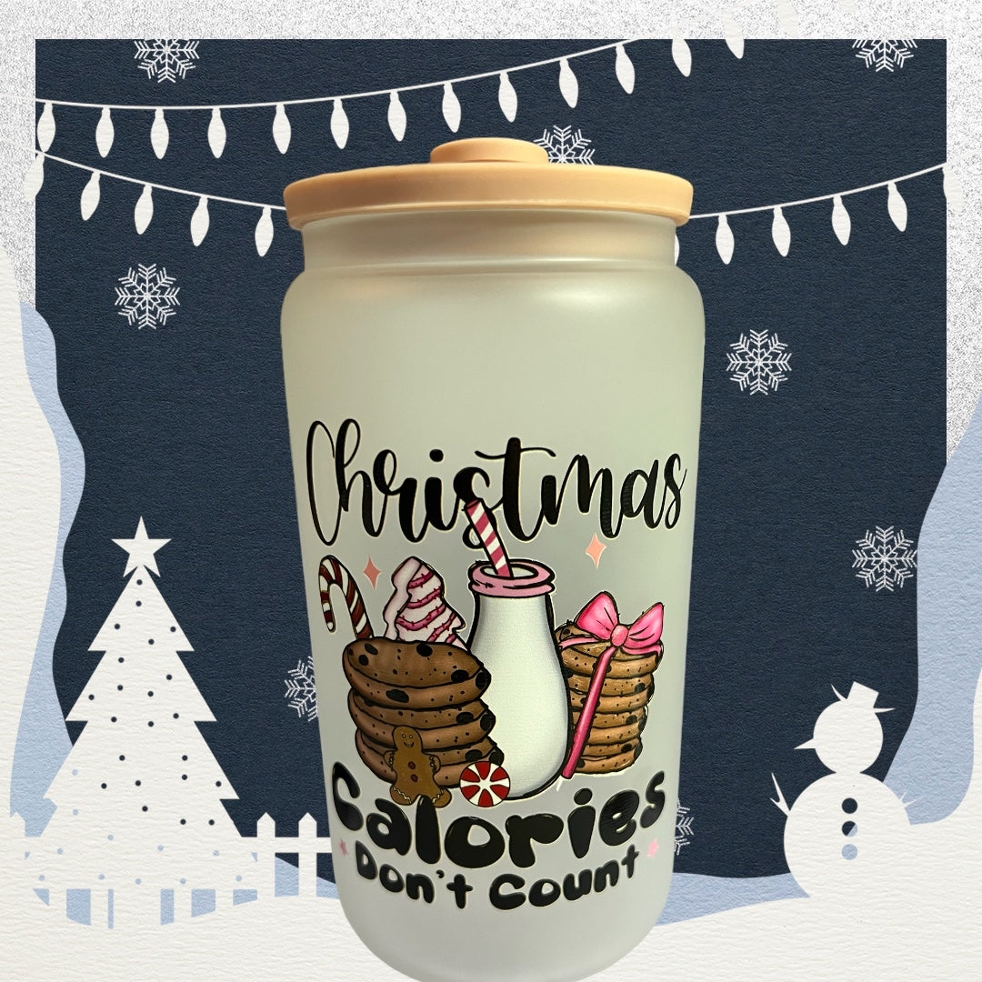 Christmas Calories Glass Can