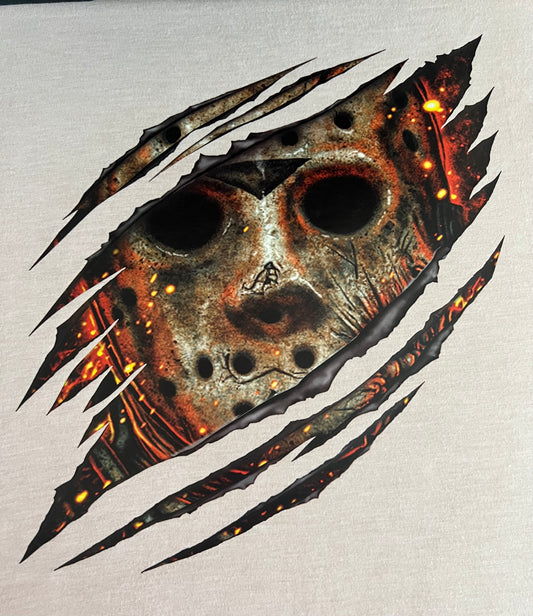 Slashed Jason Halloween Tshirt