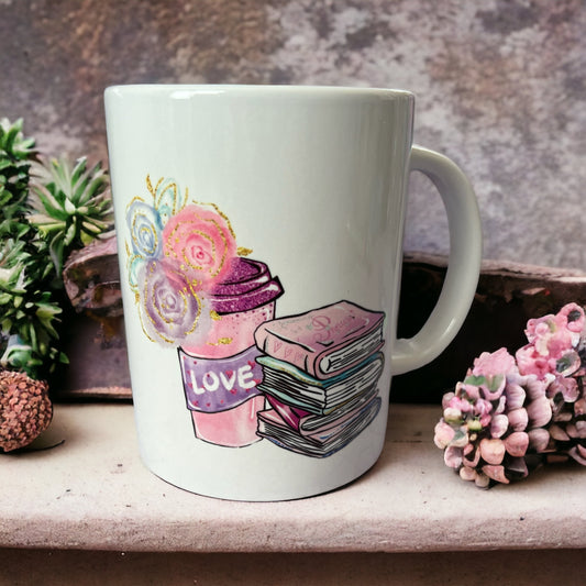 Book Love Coffee Cup