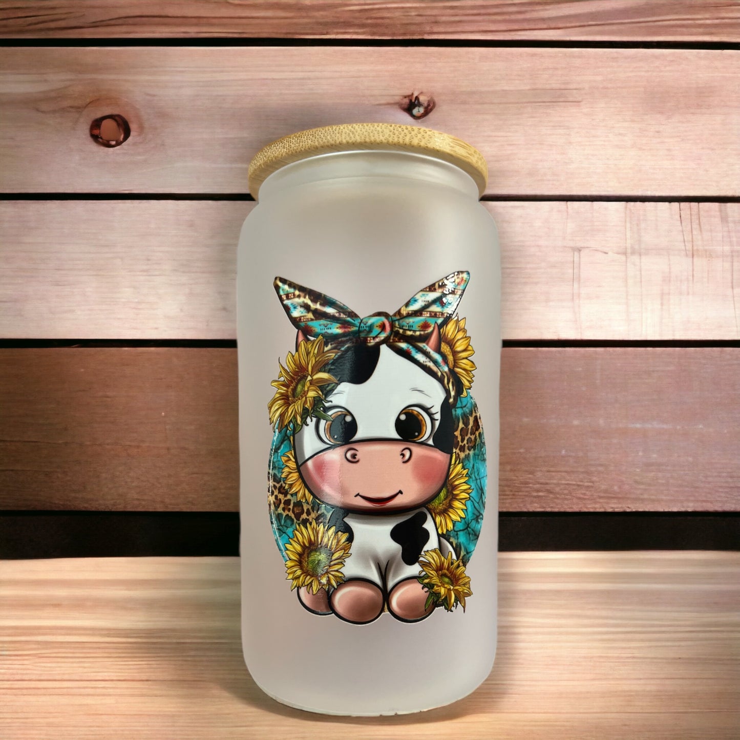 Cow Cutie Glass Can